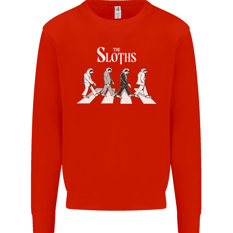 The Sloths Funny Music Parody Mens Sweatshirt Jumper Bright Red