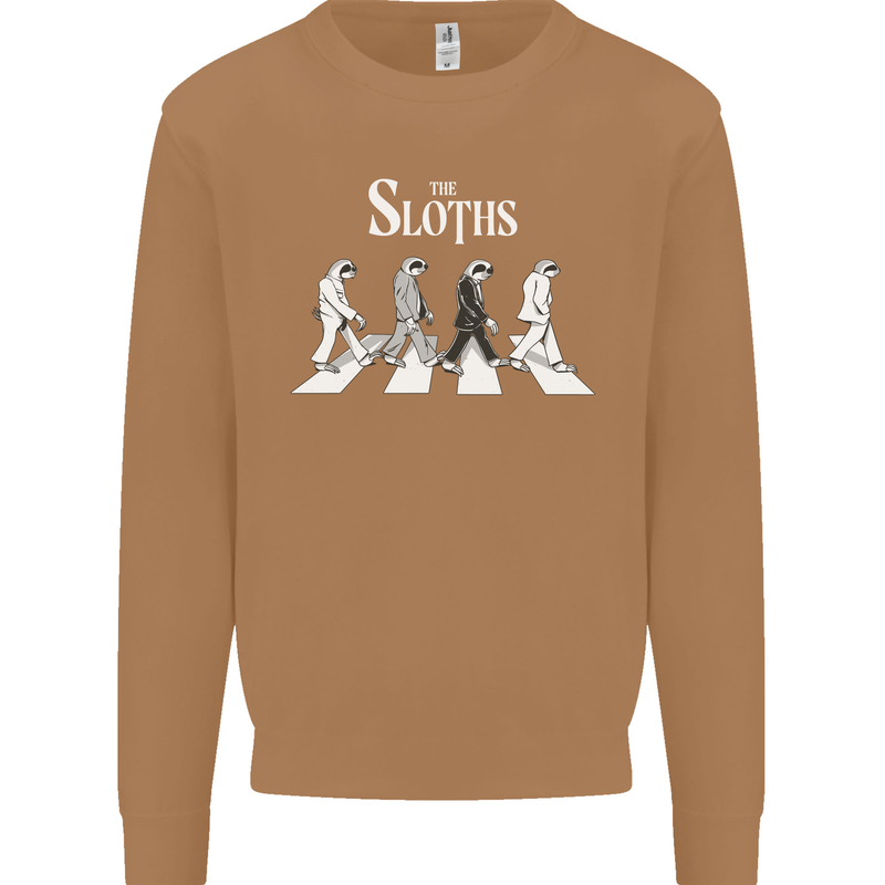 The Sloths Funny Music Parody Mens Sweatshirt Jumper Caramel Latte