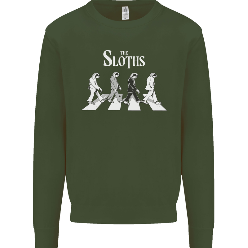 The Sloths Funny Music Parody Mens Sweatshirt Jumper Forest Green