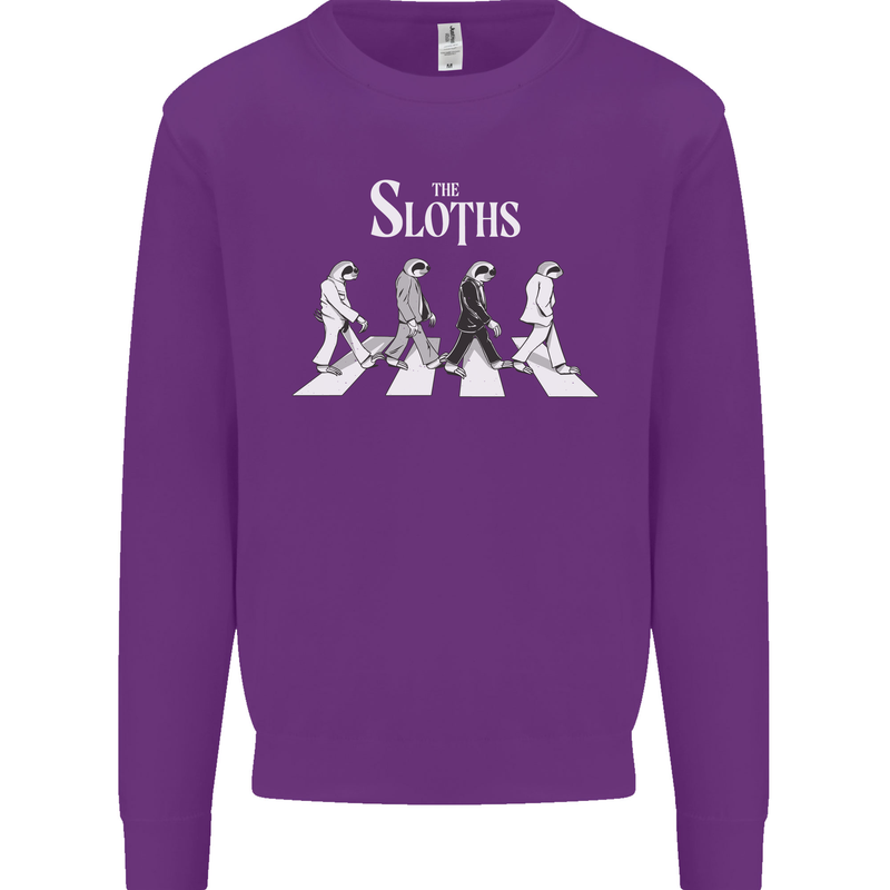The Sloths Funny Music Parody Mens Sweatshirt Jumper Purple