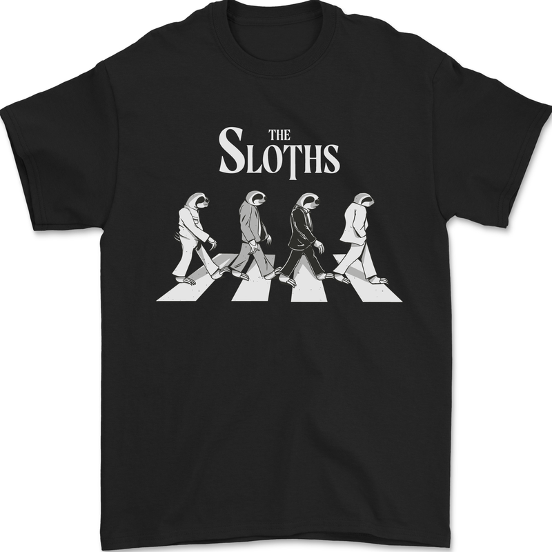 The Sloths Funny Music Parody Mens T-Shirt 100% Cotton Black