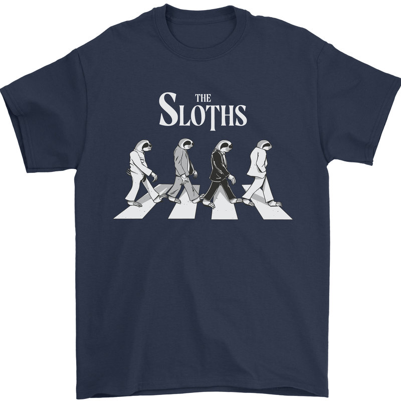 The Sloths Funny Music Parody Mens T-Shirt 100% Cotton Navy Blue