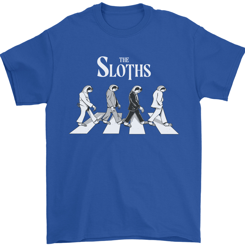The Sloths Funny Music Parody Mens T-Shirt 100% Cotton Royal Blue