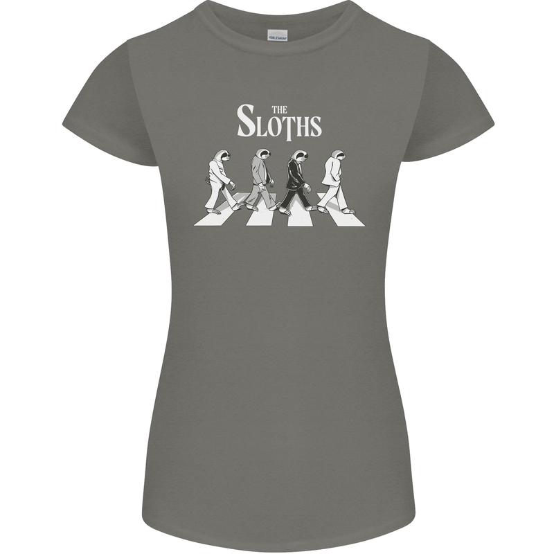 The Sloths Funny Music Parody Womens Petite Cut T-Shirt Charcoal