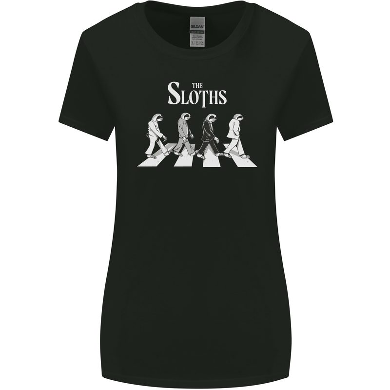 The Sloths Funny Music Parody Womens Wider Cut T-Shirt Black