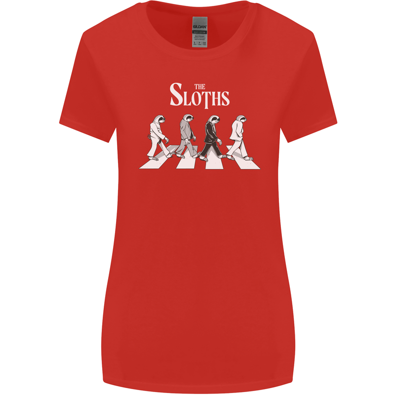 The Sloths Funny Music Parody Womens Wider Cut T-Shirt Red