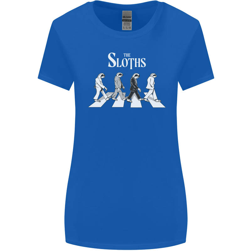 The Sloths Funny Music Parody Womens Wider Cut T-Shirt Royal Blue