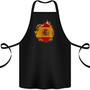 The Spanish Flag Fire Effect Spain Cotton Apron 100% Organic Black