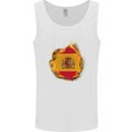 The Spanish Flag Fire Effect Spain Mens Vest Tank Top White