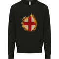The St. George's Cross English Flag England Mens Sweatshirt Jumper Black