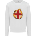 The St. George's Cross English Flag England Mens Sweatshirt Jumper White