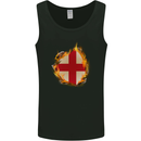 The St. George's Cross English Flag England Mens Vest Tank Top Black