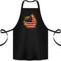 The Stars & Stripes American Flag Fire USA Cotton Apron 100% Organic Black
