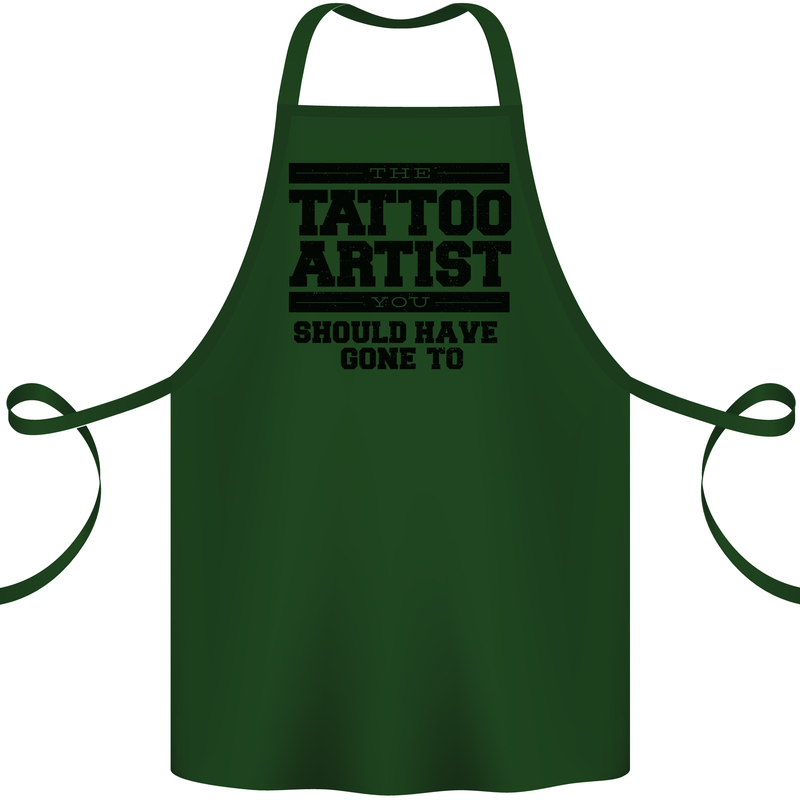 The Tattoo Artist You Should Have Gone to Cotton Apron 100% Organic Forest Green