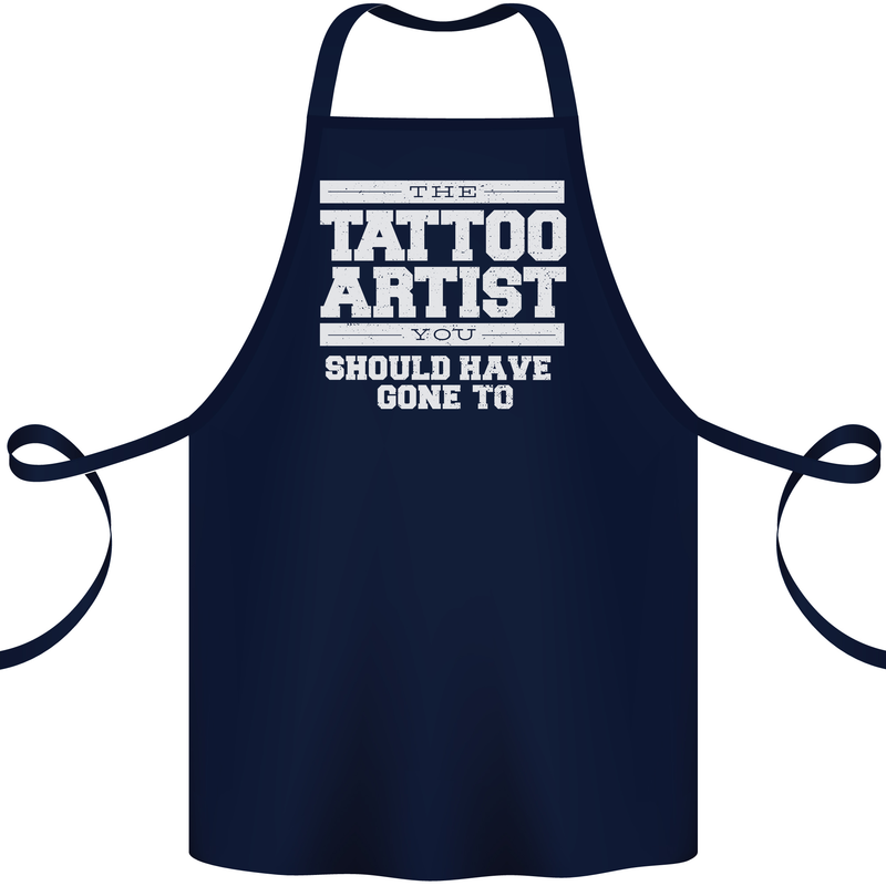 The Tattoo Artist You Should Have Gone to Cotton Apron 100% Organic Navy Blue