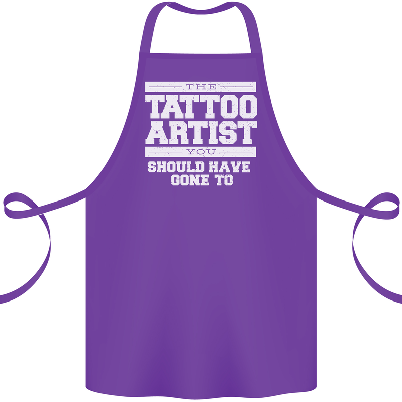 The Tattoo Artist You Should Have Gone to Cotton Apron 100% Organic Purple