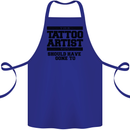 The Tattoo Artist You Should Have Gone to Cotton Apron 100% Organic Royal Blue