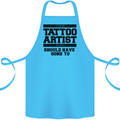 The Tattoo Artist You Should Have Gone to Cotton Apron 100% Organic Turquoise