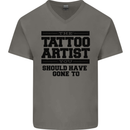 The Tattoo Artist You Should Have Gone to Mens V-Neck Cotton T-Shirt Charcoal