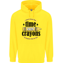 The Time or Crayons Funny Sarcastic Slogan Childrens Kids Hoodie Yellow