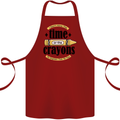 The Time or Crayons Funny Sarcastic Slogan Cotton Apron 100% Organic Maroon
