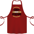 The Time or Crayons Funny Sarcastic Slogan Cotton Apron 100% Organic Maroon