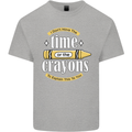 The Time or Crayons Funny Sarcastic Slogan Kids T-Shirt Childrens Sports Grey