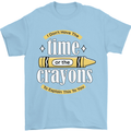 The Time or Crayons Funny Sarcastic Slogan Mens T-Shirt Cotton Gildan Light Blue