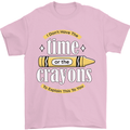 The Time or Crayons Funny Sarcastic Slogan Mens T-Shirt Cotton Gildan Light Pink