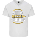 The Time or Crayons Funny Sarcastic Slogan Mens V-Neck Cotton T-Shirt White
