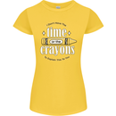 The Time or Crayons Funny Sarcastic Slogan Womens Petite Cut T-Shirt Yellow