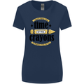 The Time or Crayons Funny Sarcastic Slogan Womens Wider Cut T-Shirt Navy Blue