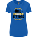 The Time or Crayons Funny Sarcastic Slogan Womens Wider Cut T-Shirt Royal Blue
