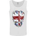 The Union Jack Flag Ripped Muscles Mens Vest Tank Top White