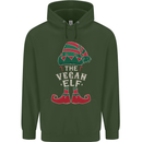 The Vegan Elf Funny Christmas Xmas Childrens Kids Hoodie Forest Green
