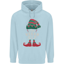 The Vegan Elf Funny Christmas Xmas Childrens Kids Hoodie Light Blue