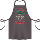 The Vegan Elf Funny Christmas Xmas Cotton Apron 100% Organic Dark Grey