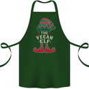 The Vegan Elf Funny Christmas Xmas Cotton Apron 100% Organic Forest Green
