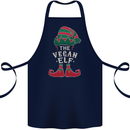 The Vegan Elf Funny Christmas Xmas Cotton Apron 100% Organic Navy Blue
