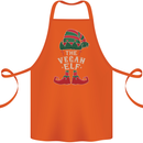 The Vegan Elf Funny Christmas Xmas Cotton Apron 100% Organic Orange