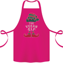 The Vegan Elf Funny Christmas Xmas Cotton Apron 100% Organic Pink