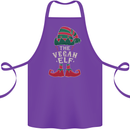 The Vegan Elf Funny Christmas Xmas Cotton Apron 100% Organic Purple