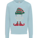 The Vegan Elf Funny Christmas Xmas Kids Sweatshirt Jumper Light Blue