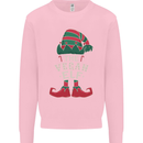 The Vegan Elf Funny Christmas Xmas Kids Sweatshirt Jumper Light Pink