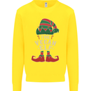 The Vegan Elf Funny Christmas Xmas Kids Sweatshirt Jumper Yellow