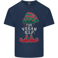 The Vegan Elf Funny Christmas Xmas Kids T-Shirt Childrens Navy Blue