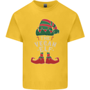 The Vegan Elf Funny Christmas Xmas Kids T-Shirt Childrens Yellow