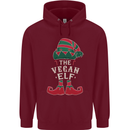 The Vegan Elf Funny Christmas Xmas Mens 80% Cotton Hoodie Maroon