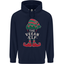 The Vegan Elf Funny Christmas Xmas Mens 80% Cotton Hoodie Navy Blue