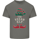 The Vegan Elf Funny Christmas Xmas Mens Cotton T-Shirt Tee Top Charcoal